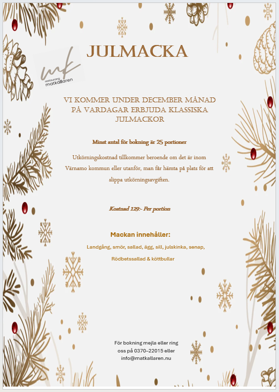 Julmacka 2025 bild