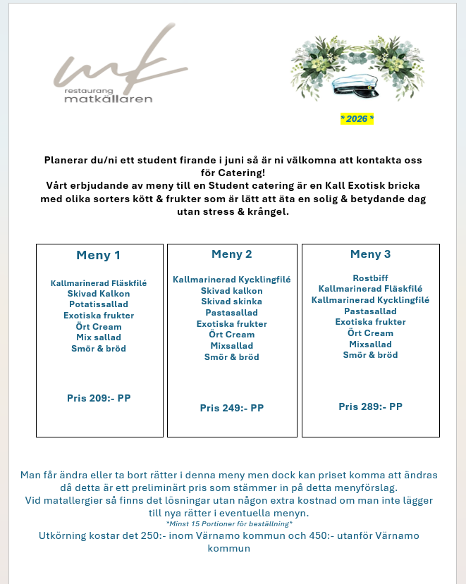 student meny 2026